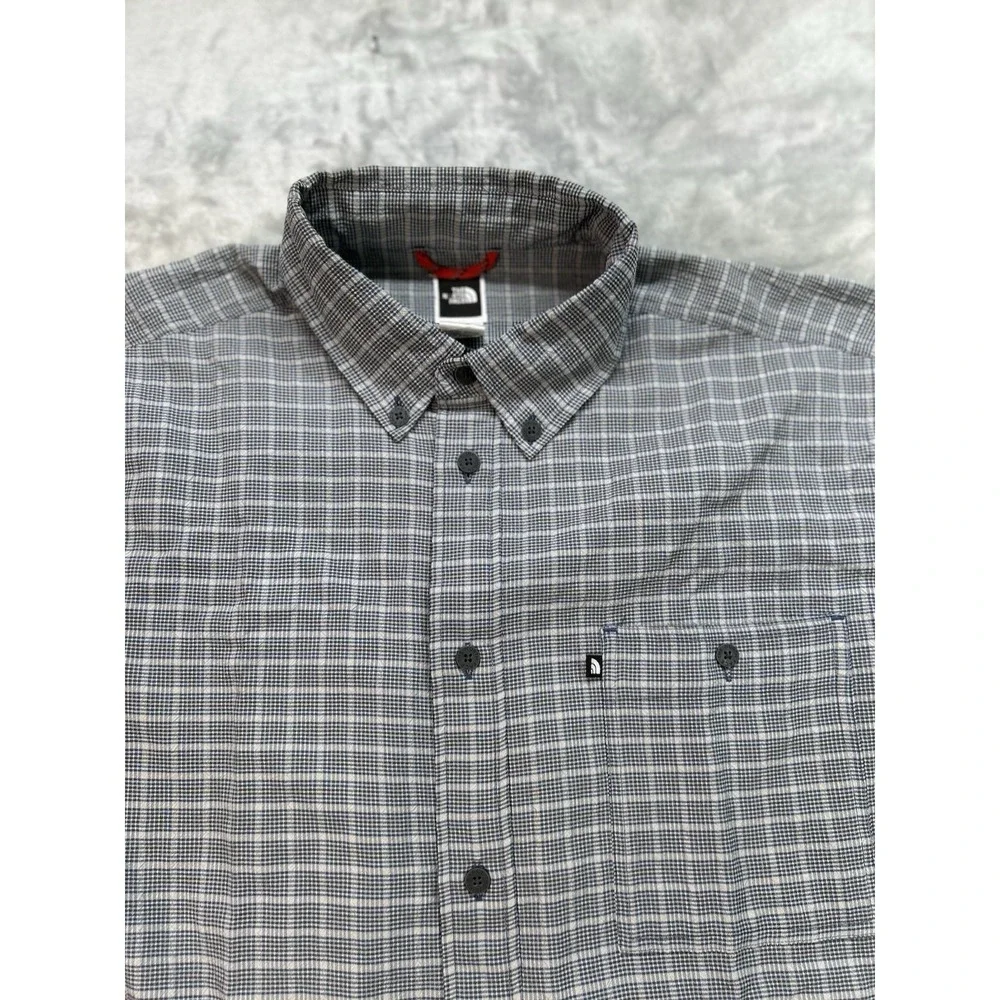 The North Face Shirt Sz XL Mens Button-Up Traverse Plaid Hiking Outdoor Camping